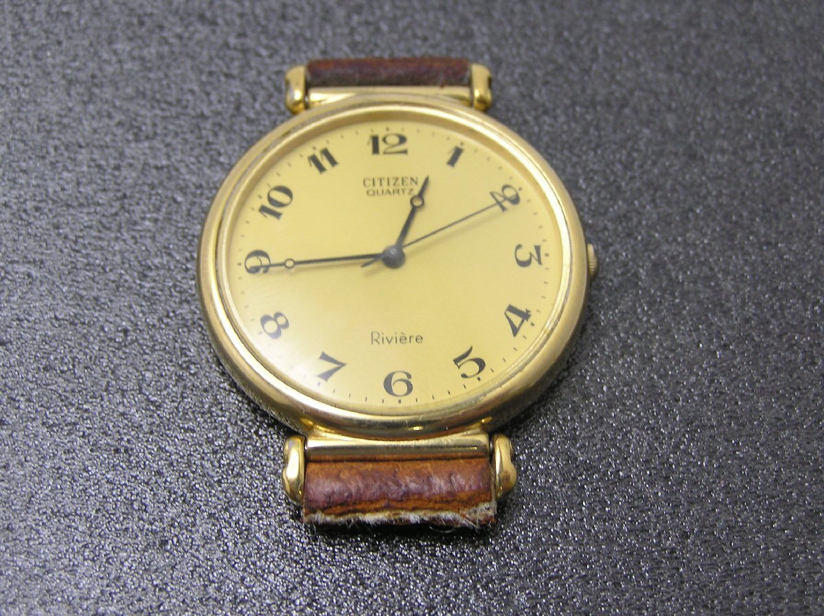 1円スタート★ハローカメラ★1756 シチズン citizen Riviere リビエール クォーツ メンズ 腕時計 ジャンク 要修理 3630‐361218