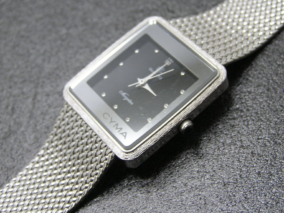 ★ハローカメラ★1円スタート 2010 CYMA シーマ navystar クォーツ SWISS 16-321 レディース 腕時計 ジャンク 要修理