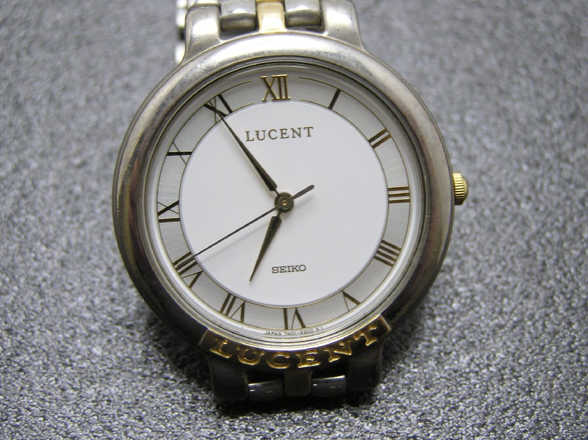 1円スタート★ハローカメラ★ 2089 セイコー SEIKO LUCENT ルーセント クォーツ 腕時計 ジャンク扱い 要修理 7N01-6200