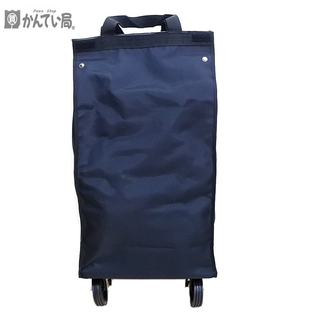 キャスター付き ショッピング カート 縦：約～60ｃｍ×横：約33.5㎝×マチ:：約17㎝ ブラック 黒 マジックテープ開閉式 折り畳み式 バッグ