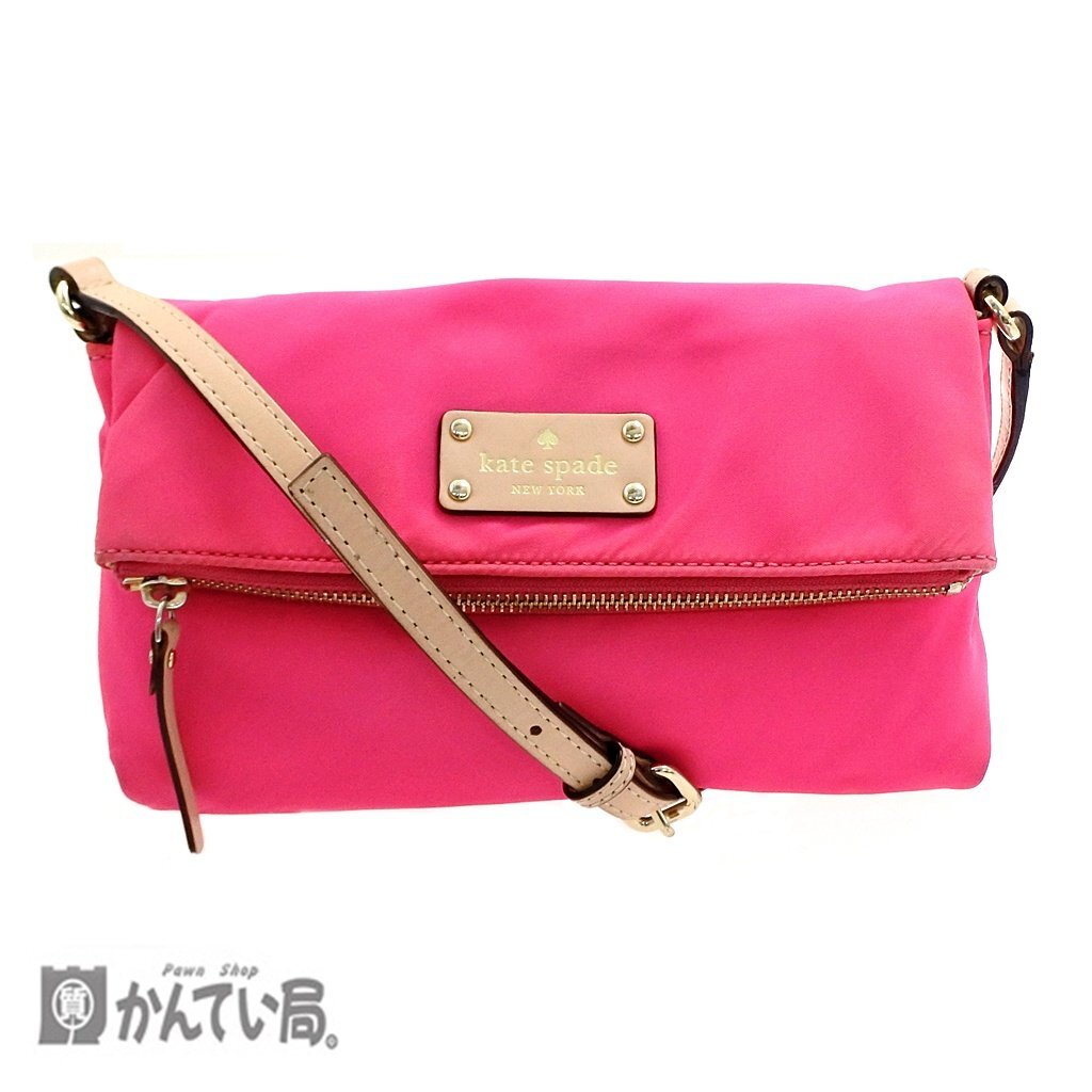 Kate Spade ケイトスペード ショルダーバッグ ピンク ナイロン WKRU2008 小さめ コンパクト レディース 可愛い シンプル 華やか 鮮やか