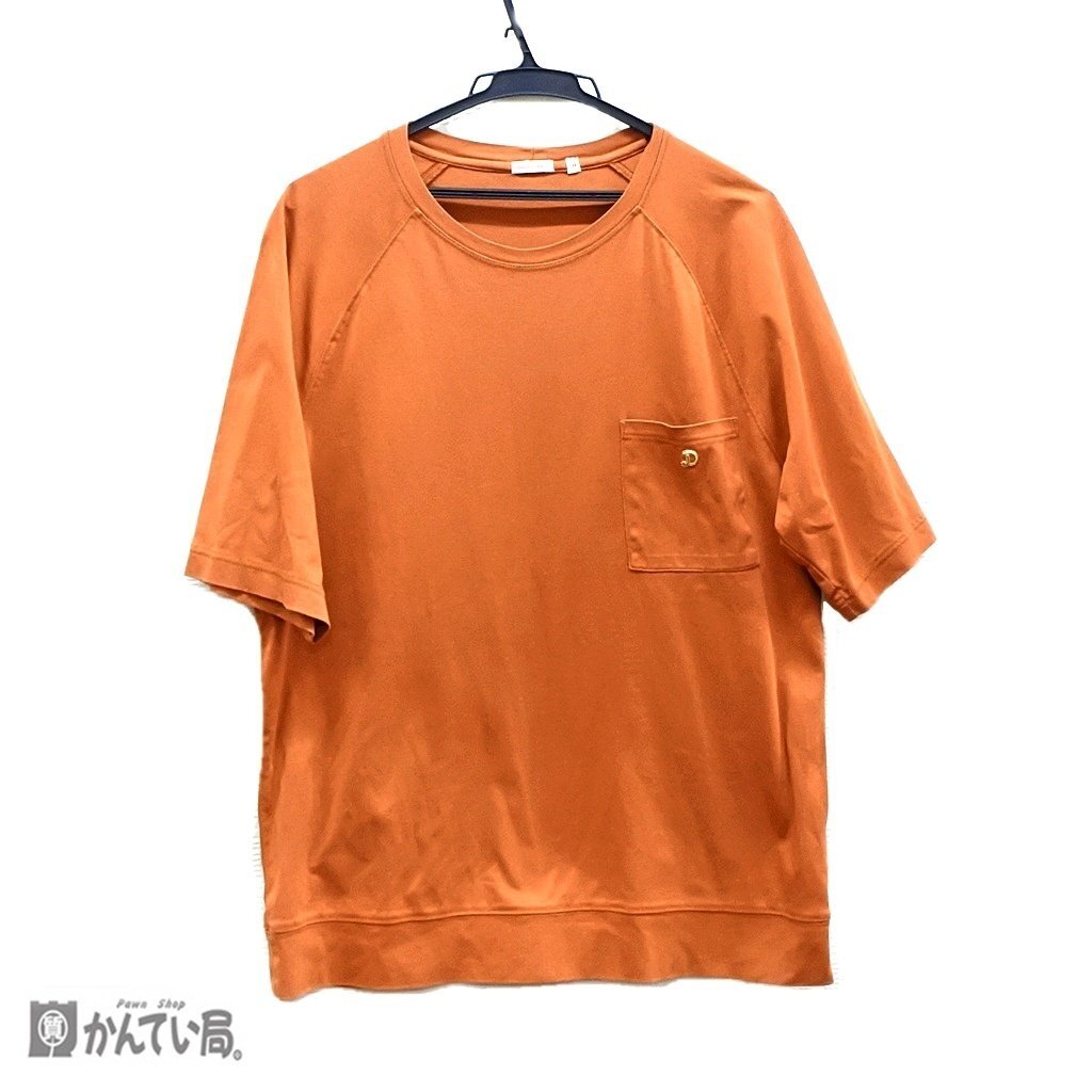 DRECCTERIOR ドレステリア Tシャツ オレンジ系 半袖 半袖シャツ コットン100％ Mサイズ メンズ 総丈：約69ｃｍ クリックポスト発送