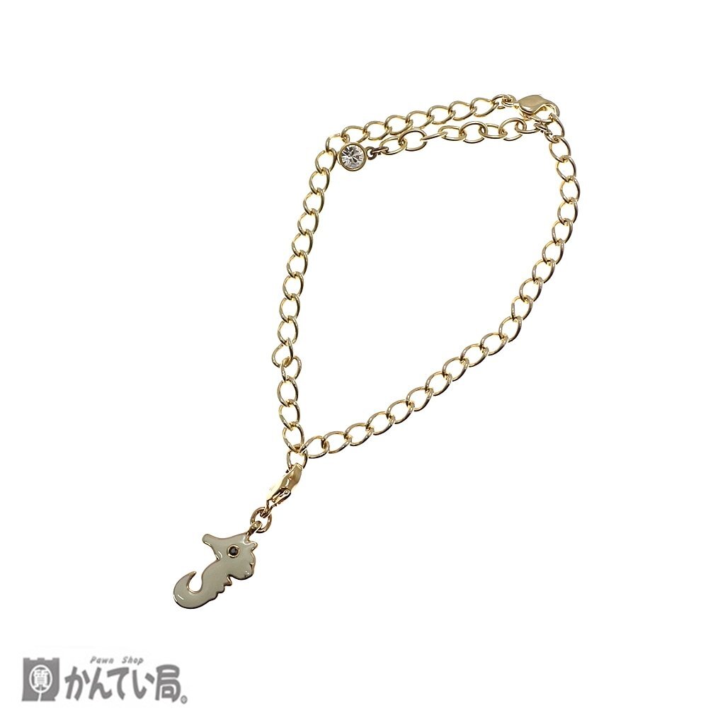 Swarovski スワロフスキー タツノオトシゴ バッグチャーム ゴールドカラー 全長：約15ｃｍ 本体のみ クリックポスト発送