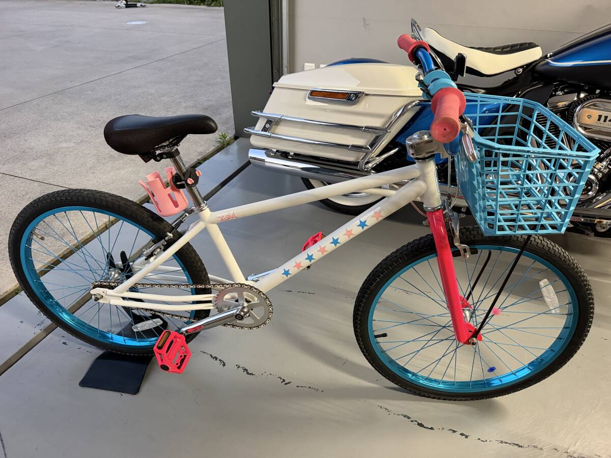 DURCUSONE x-girl コラボモデル　24インチ　BMX クルーザー　パステルピンクカラー　室内保管　引き取り可能な方限定　WBASE ダーカスワン