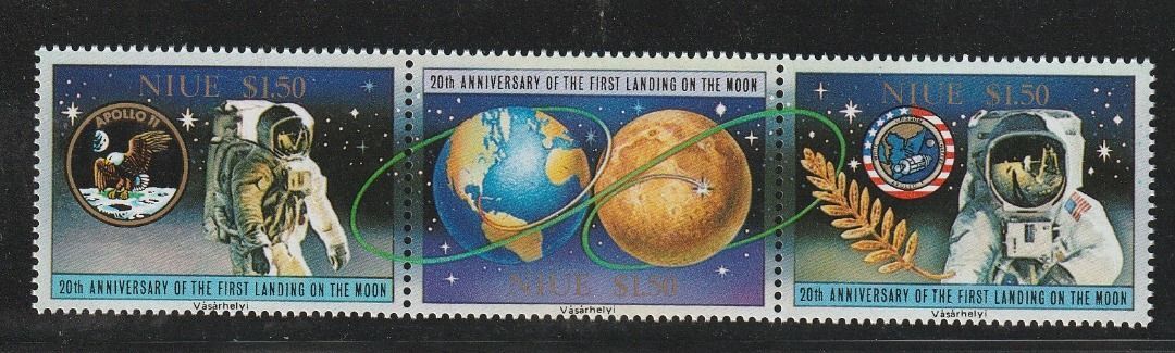 （ニウエ）1989年月面着陸20周年3種完、スコット評価14.5ドル