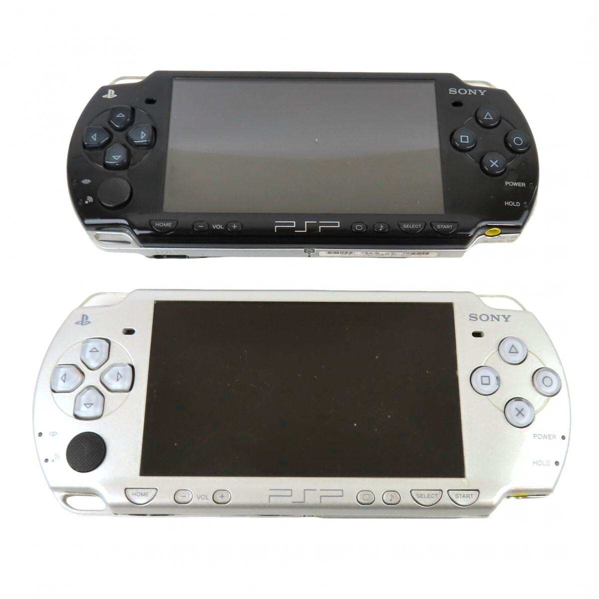 まとめ 2点 SONY ソニー PSP プレイステーションポータブル 本体 PSP-2000 ブラック シルバー ※バッテリーなし 0529-041