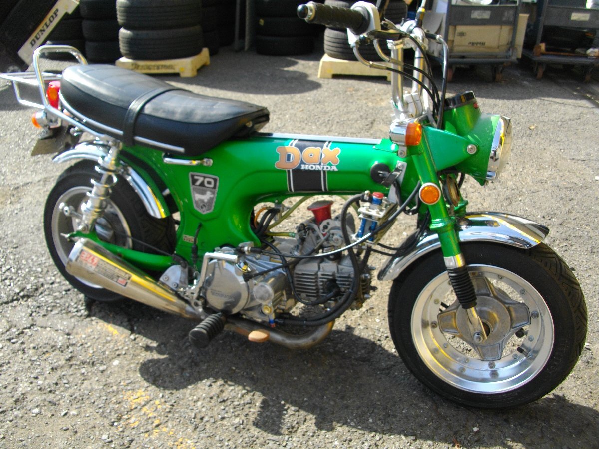 T【埼玉発】ホンダ ダックス70 ST70 カスタム車両 12V Z50JEエンジン 武川スぺクラ シフトアップ110ccボアアップキット FCRキャブ DAX