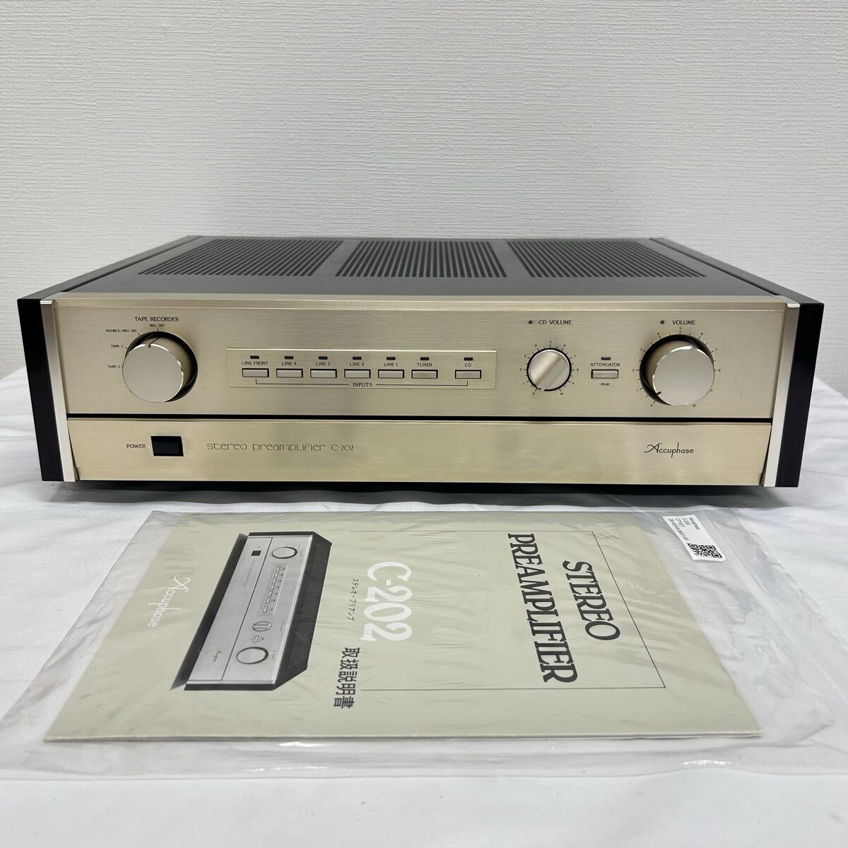 アキュフェーズ Accuphase C-202 ステレオ プリアンプ オーディオ機器 動作品