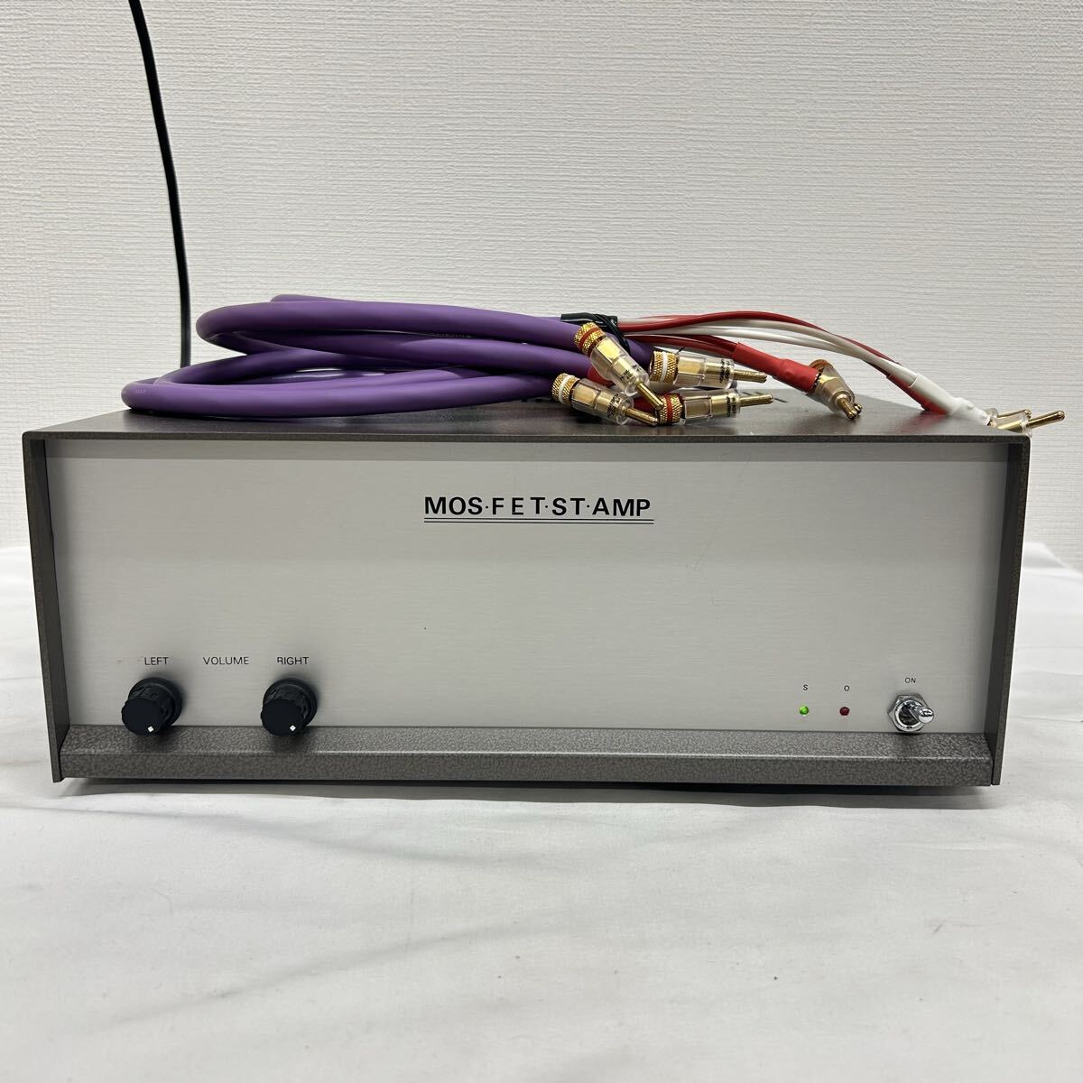 自作品 MOS FET ST AMP アンプ ボリューム搭載 ＋ ORB INNOVA TS7 BBS2 高級スピーカーケーブル ペア 約2m セット オーディオ機器 現状品