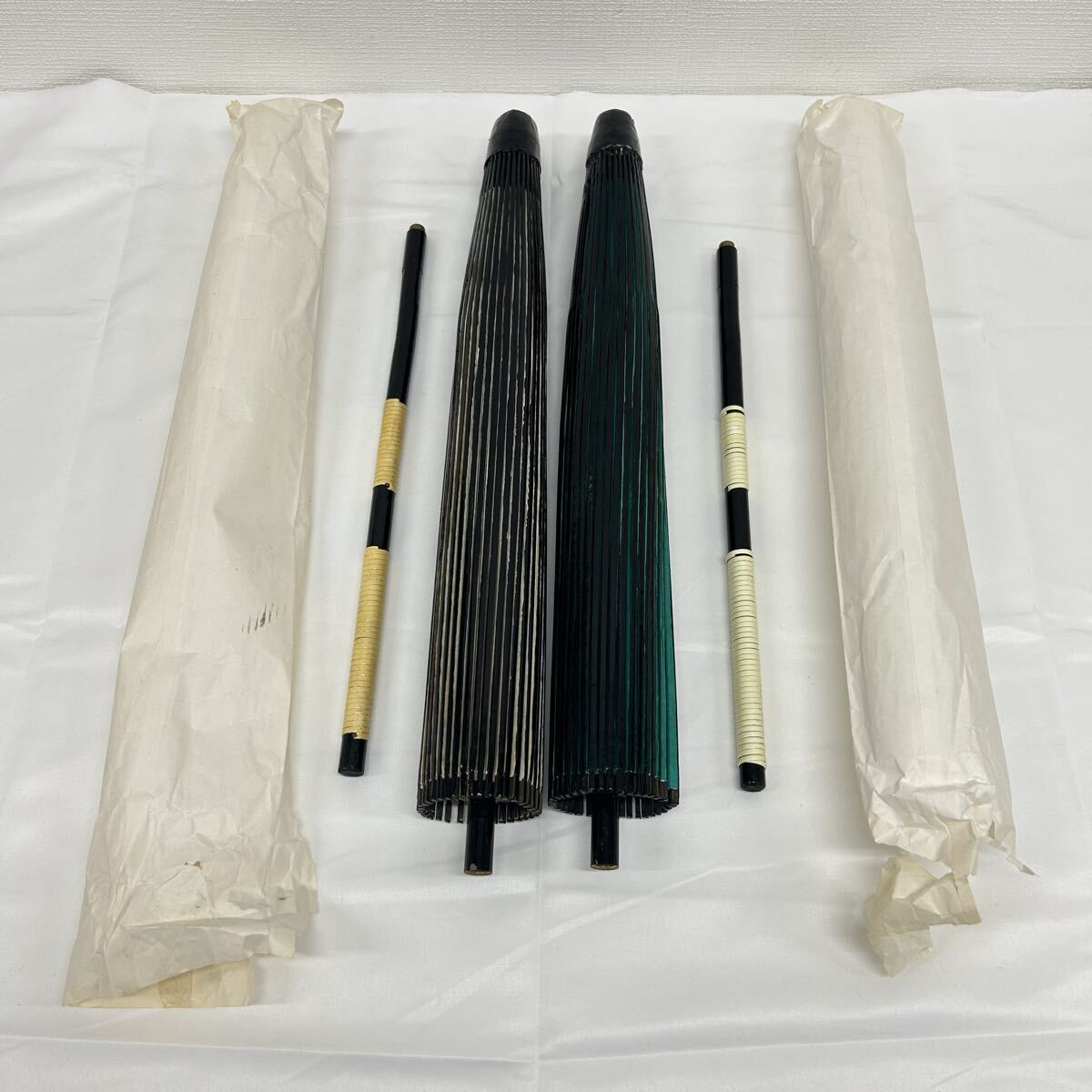 和傘 2本セット 舞踊傘 高さ約80cm 幅約80cm 傘 小道具 現状品 