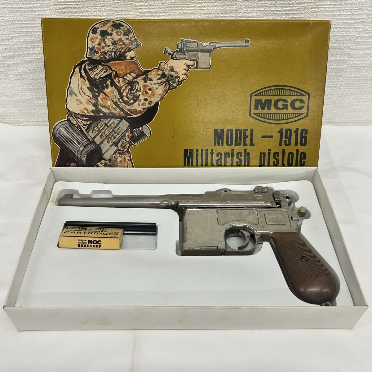 MGC MODEL 1916 モーゼル ミリタリー 箱付き SMG刻印 金属製モデルガン 現状品