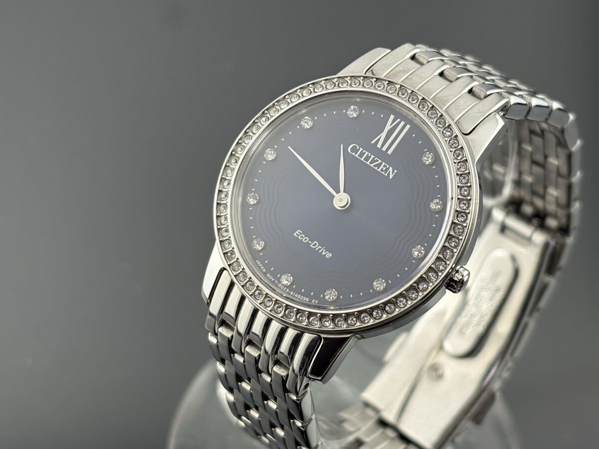 WC116)レディースソーラー CITIZEN シチズン 石付 B023-S107831 動作品