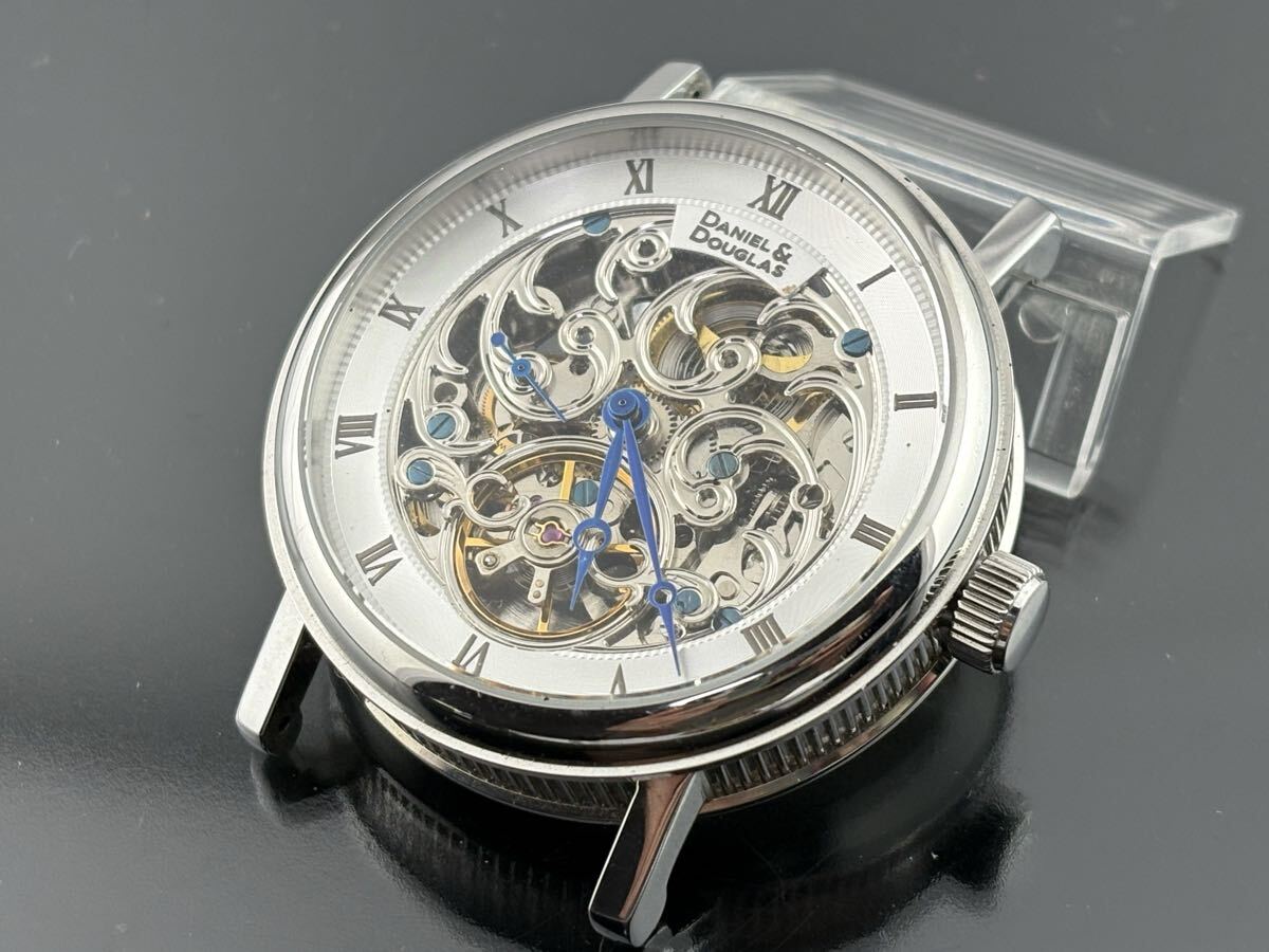 :[C116]本体のみ1円～☆メンズ AUTOMATIC DANIEL DOUGLAS スケルトンパック DD8805 動作品