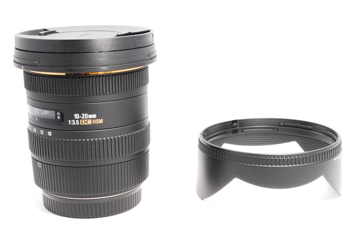 〓外観綺麗　フード付〓シグマ　SIGMA 10-20mm F3.5 EX DC HSM キャノン用
