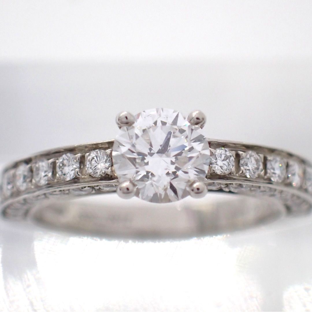 新品仕上げ済 箱/ギャラ/GIA BVLGARI ブルガリ 6号 0.50ct デディカータ ア ヴェネチア ダイヤモンド ダイヤ D VS1 VG リング Pt950 4904