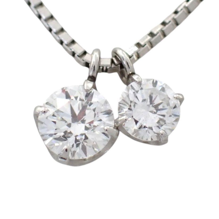 FOREVERMARK フォーエバーマーク 計0.28ct (0.18ct,0.10ct) ダイヤモンド ダイヤ ネックレス ペンダント 2P プラチナ Pt850 Pt900 4981