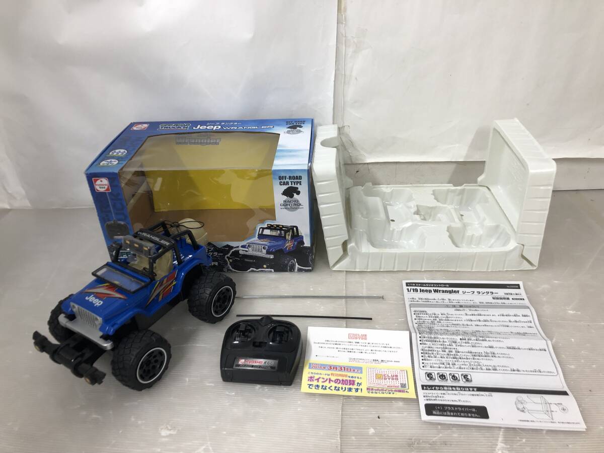 ◆◇静/京商EGG/1/19スケール/ラジオコントロールカー/ジープ ラングラー/通電動作確認済/汚れ有/mS-2527◇◆