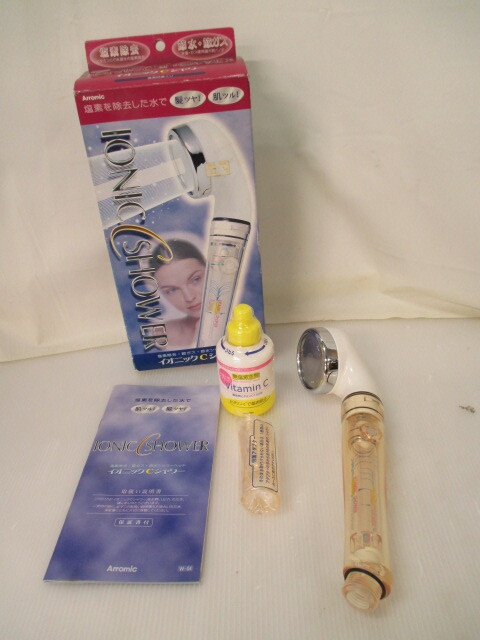 ◆◇1円～/湘/Arromic/イオニックCシャワー/ICS-24N/室内シャワーヘッド/増圧機能/節水・節ガス/動作未確認/ヒビ有/4.10-365◇◆