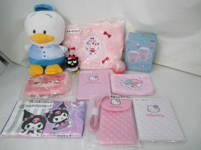 ◆◇静/サンリオグッズまとめ/11点/ハローキティ/シナモロール/あひるのペックル/ぬいぐるみ/バッグ/ポーチ他/開封・未開封有/mS-2210◇◆