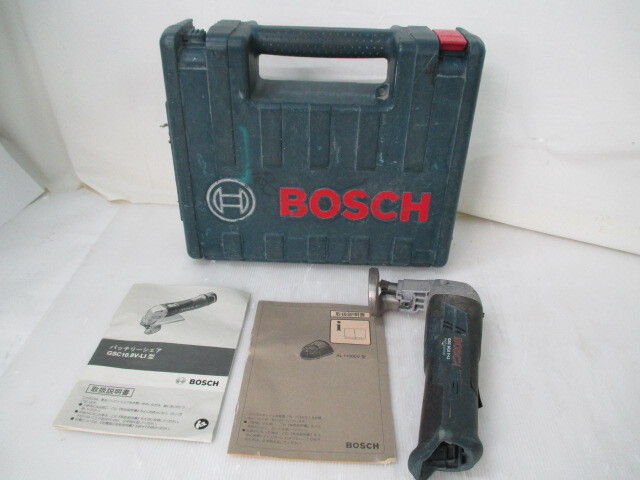 ◆◇浜/BOSCH 10.8V バッテリーシェア/GSC 10.8V-LI/ボッシュ/DIY/電動工具/金属板切断/パーツ取り/通電未確認/使用感大/5.7-127◇◆
