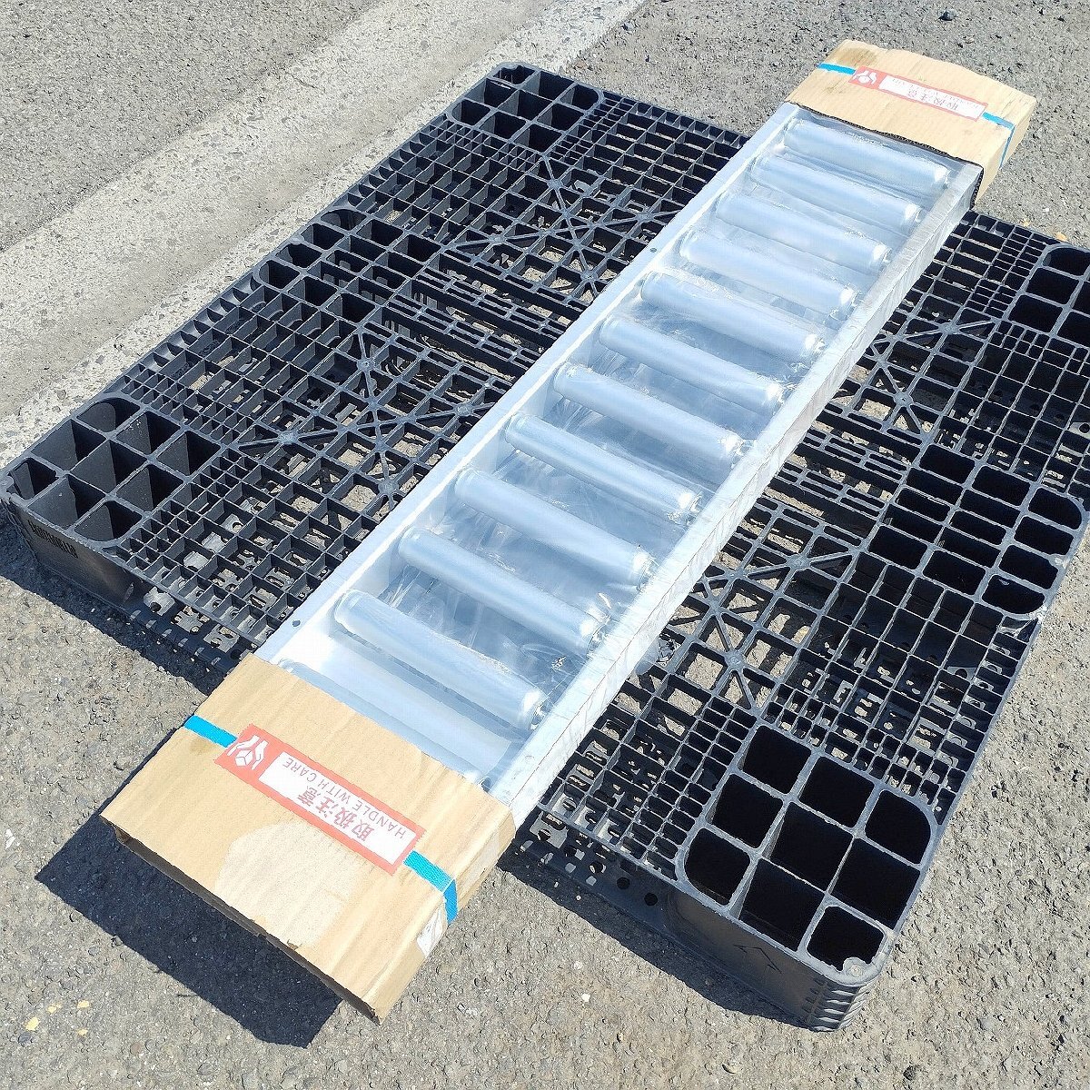 OKURA オークラ輸送機 アルミ製 ローラーコンベア 150×30cm コンベヤ 運搬 物流 配送 倉庫 作業 工場 未使用保管品5