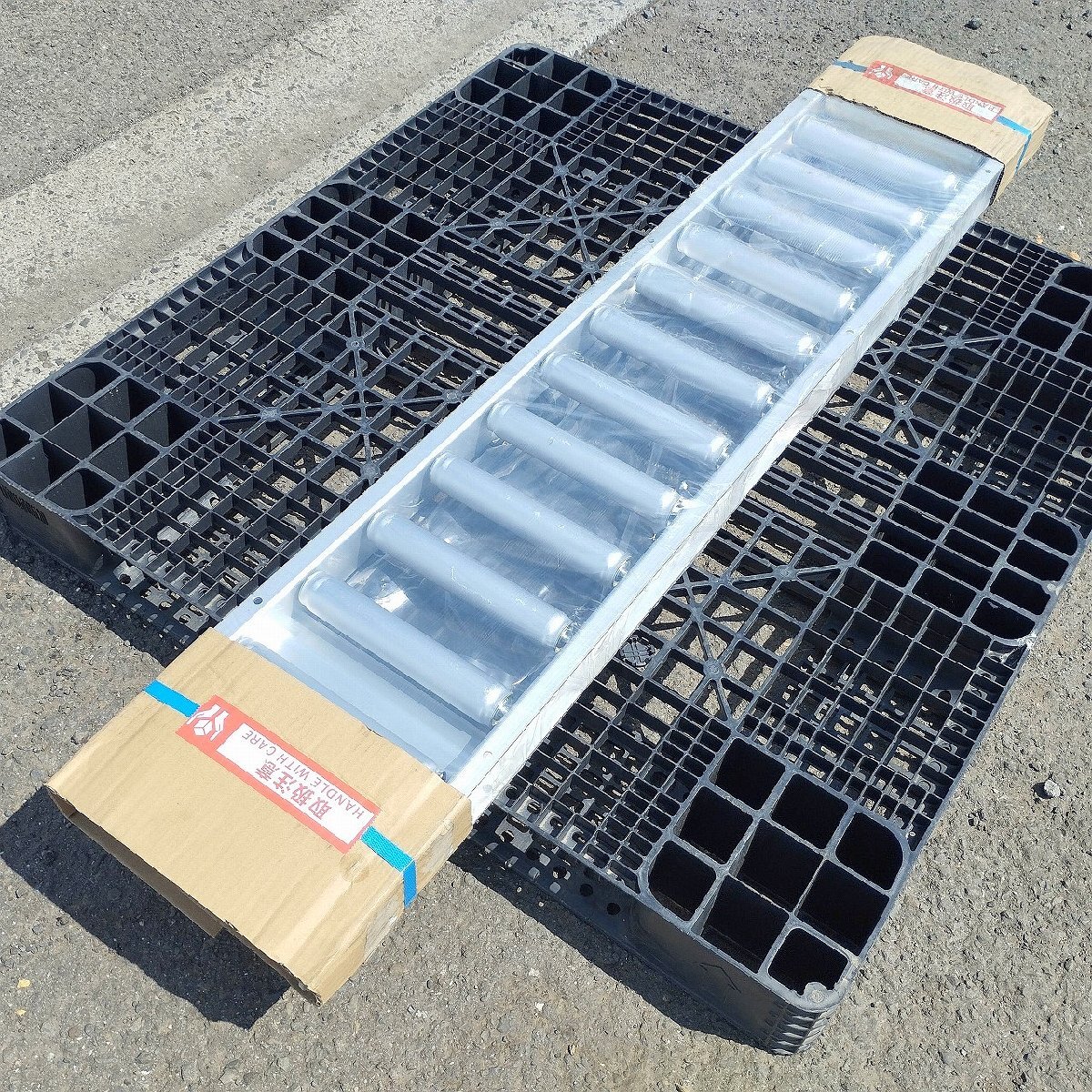 OKURA オークラ輸送機 アルミ製 ローラーコンベア 150×30cm コンベヤ 運搬 物流 配送 倉庫 作業 工場 未使用保管品4
