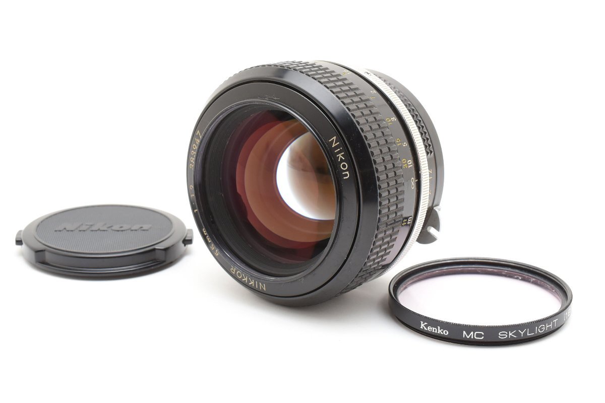 ◇◆ 完動美品 ニコン Nikon New ニッコール Nikkor 55mm f/1.2 non Ai MF レンズ 一眼レフ 動作確認済 4472 ◆◇