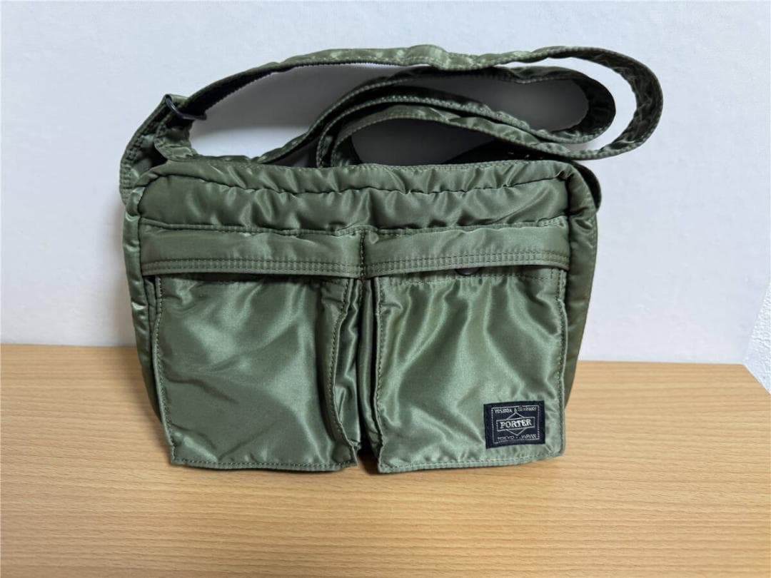 人気●極美品●ポーター PORTER 吉田カバン TANKER タンカー SHOULDER BAG(S) ショルダーバッグ セージグリーン