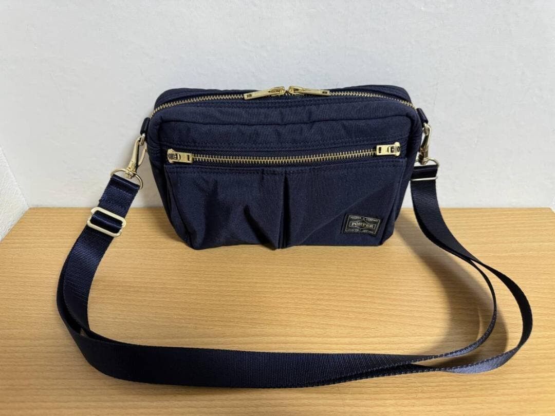 定価35200円●新品同様●ポーター 吉田カバン PORTER DRAFT 2way ショルダーバッグ 品番：656-06175 和紙繊維 ネイビー 濃紺