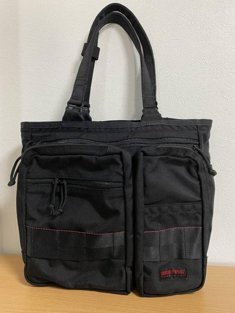 希少●極美品●BRIEFING ブリーフィング BS トール BALLISTIC NYLON BS TOTE TALL BRF300219 トートバッグ 黒 アメリカ製