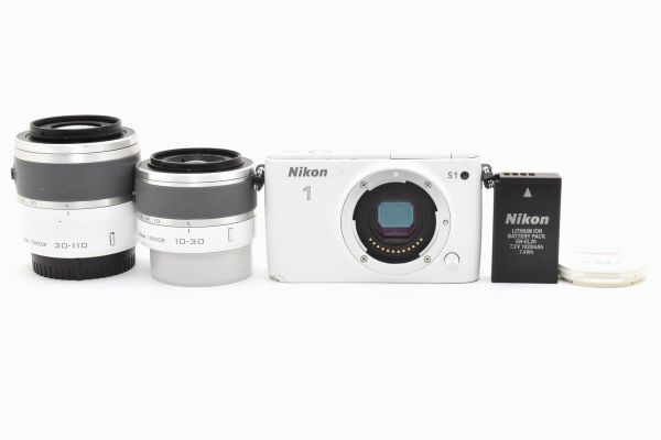 ★現状品★ ニコン NIKON 1 S1 + 1NIKKOR 30-110mm 1:3.8-5.6 VR/10-30mm 1:3.5-5.6 A02 ★★ #3403 #2250 #A61
