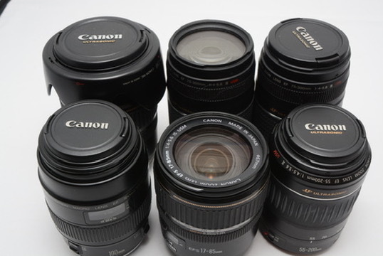 ★6個まとめ★ Canon キャノン カメラ レンズ EFS 17-85 / EF 100 / EF 55-200 / EF 75-300 など 動作未確認 1円スタート