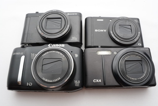 ★4個まとめ★ SONY Cyber-shot DSC-WX500 DSC-WX350 Canon PowerShot SX160 IS RICOH CX4 デジカメ 動作未確認 1円スタート