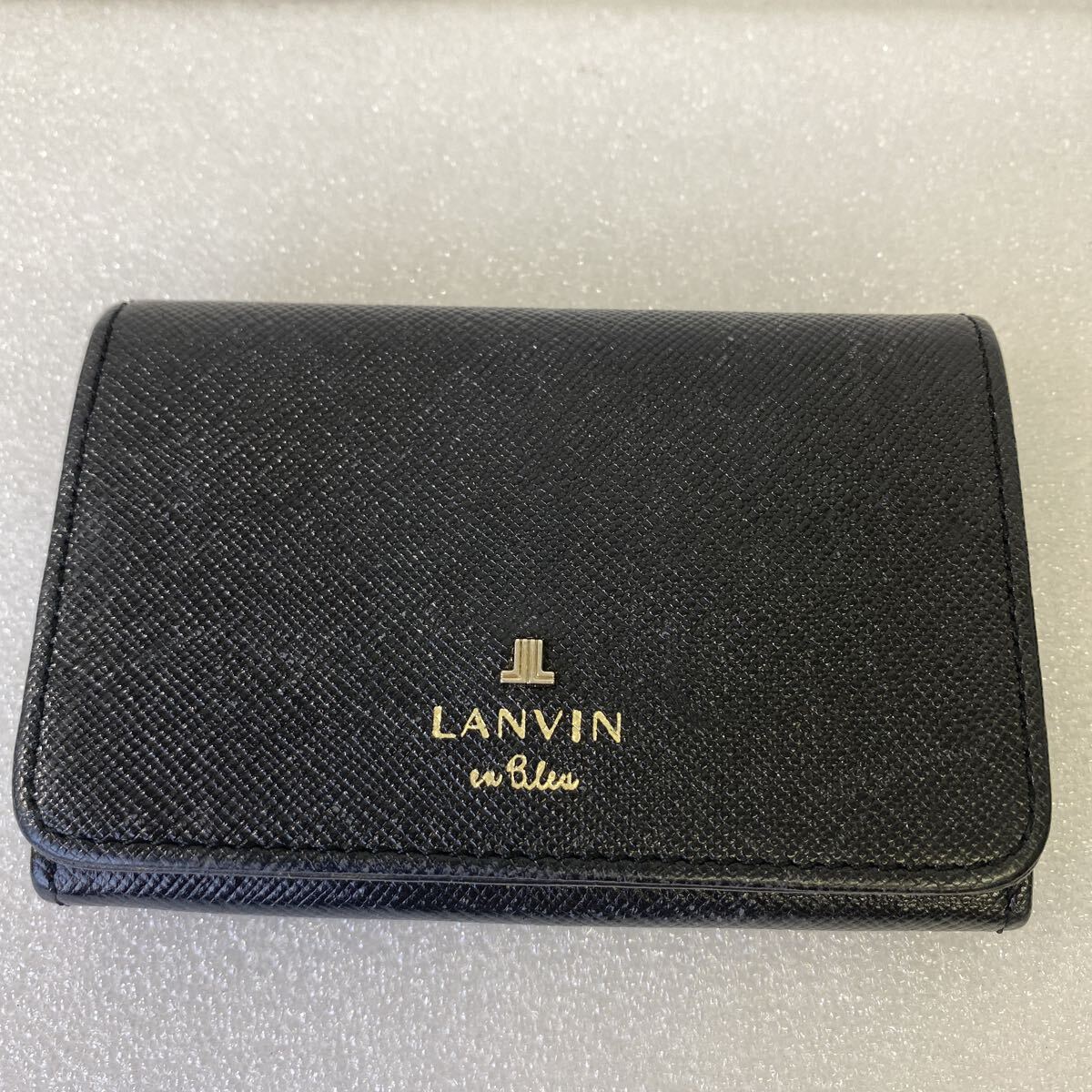 【名刺入れ】 LANVIN en Bleu ランバンオンブルー カードケース リュクサンブール ブラック レザー 