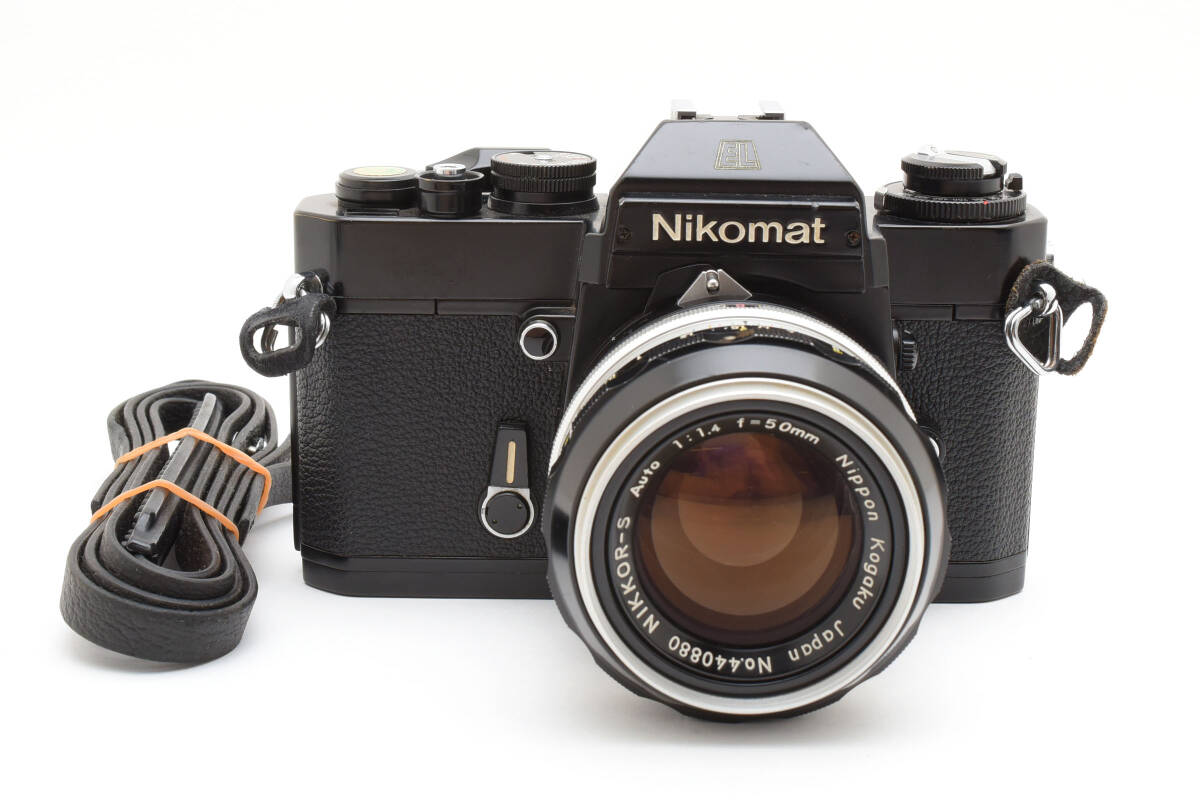 ★美品★ Nikon Nikomat EL + NIKKOR-S Auto 50mm F1.4 Nippon Kogaku Body Lens ニコン ニコマート セット 完動 ◆748