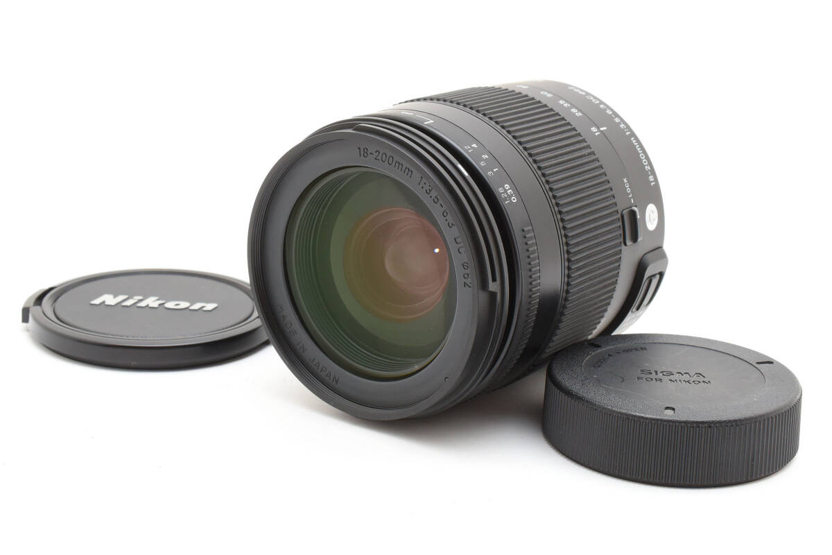 ★美品★ SIGMA 18-200mm F3.5-6.3 DC OS HSM Nikon Fマウント ニコン シグマ キレイ 完動 ◆824