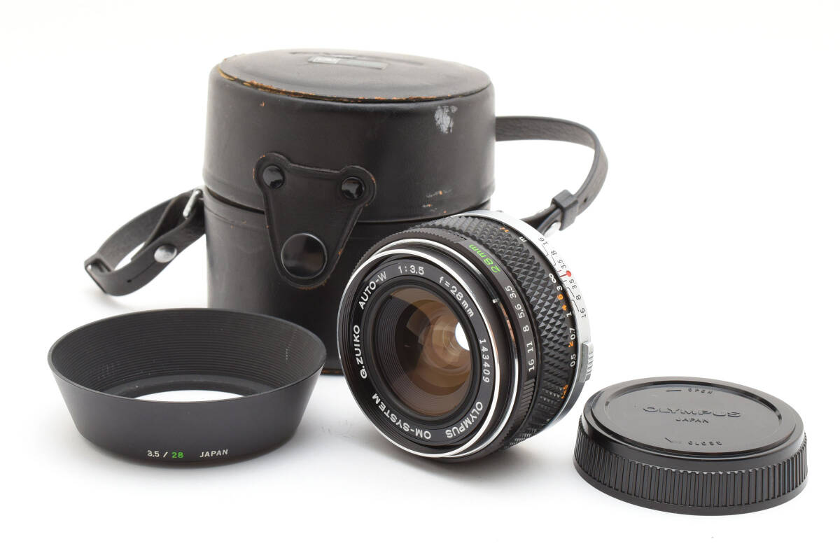 ★美品★ Olympus OM SYSTEM G..Zuiko Auto-W 28mm F3.5 オリンパス レンズ キレイ 完動 ☆希少付属品☆ ◆829