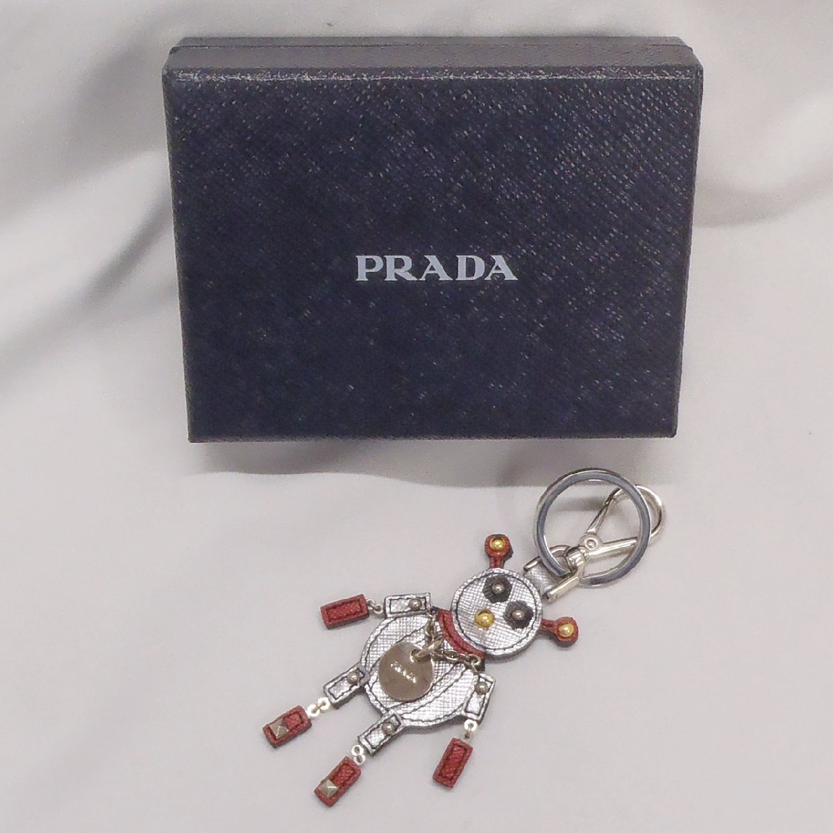PRADA プラダ ロボット キーホルダー キーリング バッグチャーム 箱付き 中古品 f_ｂ(j)