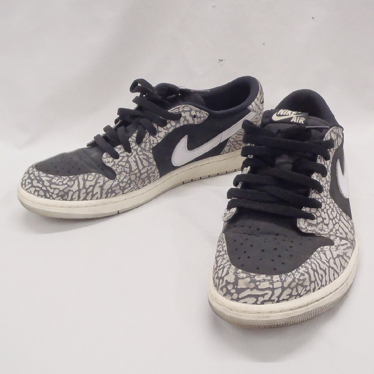 Nike ナイキ AIR JORDAN 1 エアジョーダン1 レトロ ロー OG ブラックセメント CZ0790-001 表記サイズ29.0cm 箱なし 中古品 m_z(j)