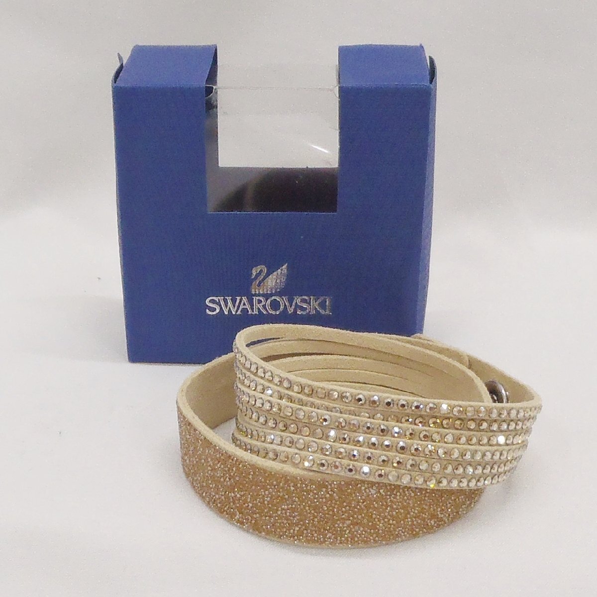 ◎中古品 SWAROVSKI スワロフスキー Slake Black 2 in 1 ブレスレット 5142963 箱付き
