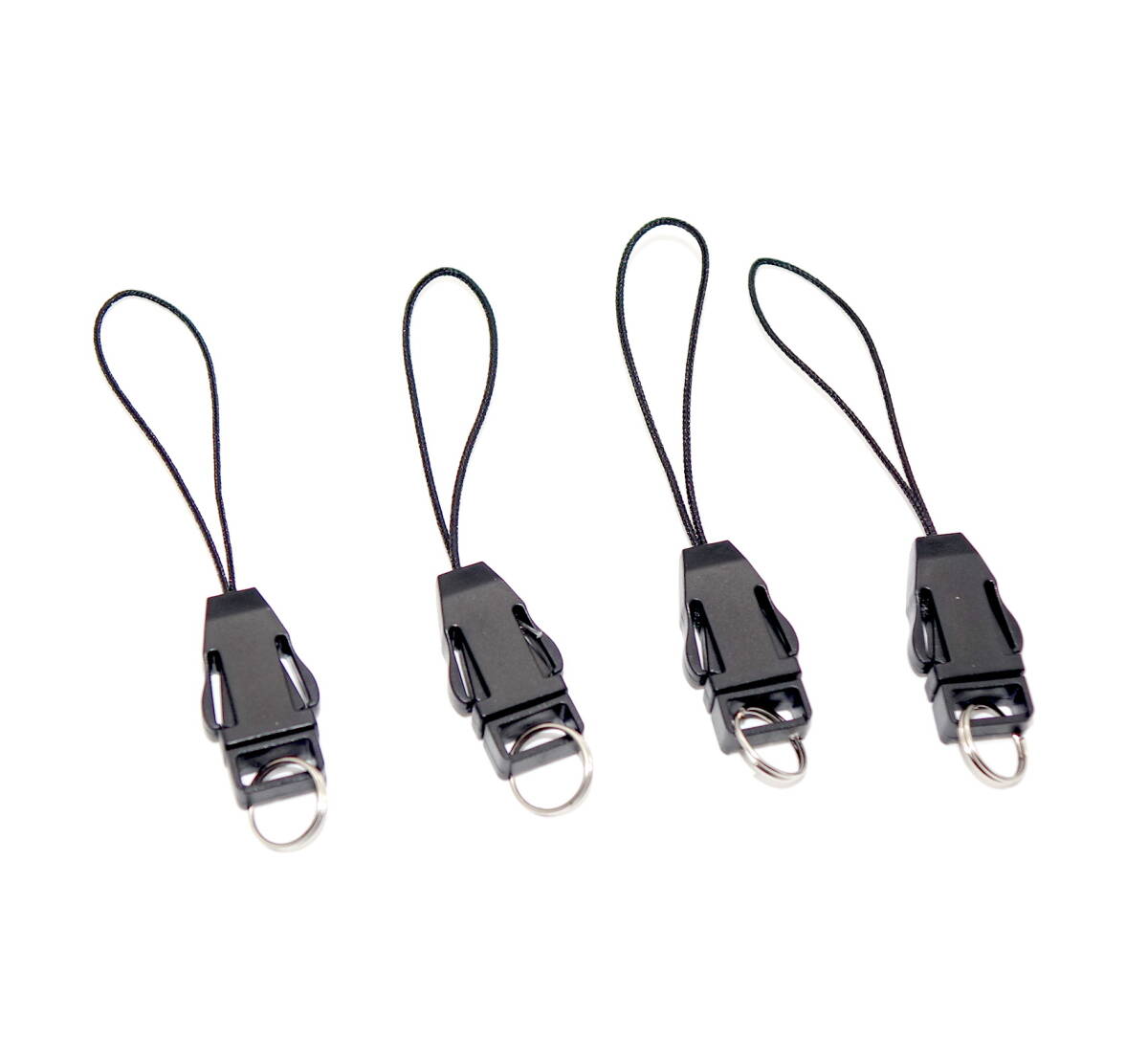 新品 ４個セット ストラップ ショルダーストラップ用 バックルクリップ クイックリリース 樹脂製 丸リング付き