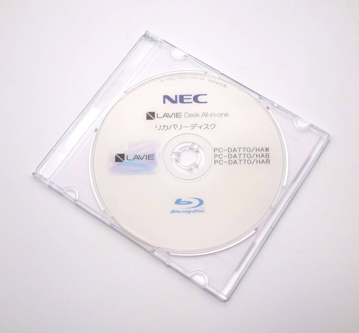 NEC LAVIE 再セットアップディスク Desk All-in-one DA770/HAB DA770/HAW DA770/HAR リカバリメディア 再セットアップマニュアル付属