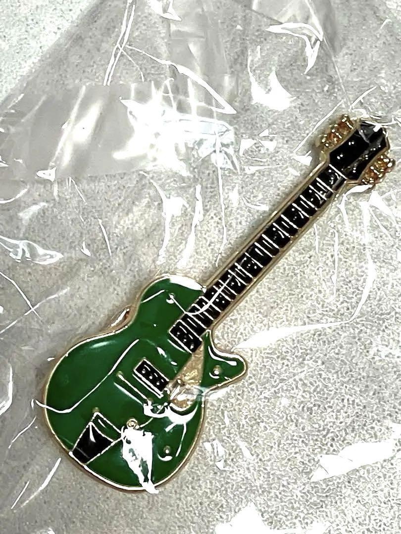 新品 送無★☆ピンバッジ ギター グリーン グレッチ☆★GRETSCH ビートルズ 浅井健一 ベンジー ブランキー チバユウスケ ミッシェル