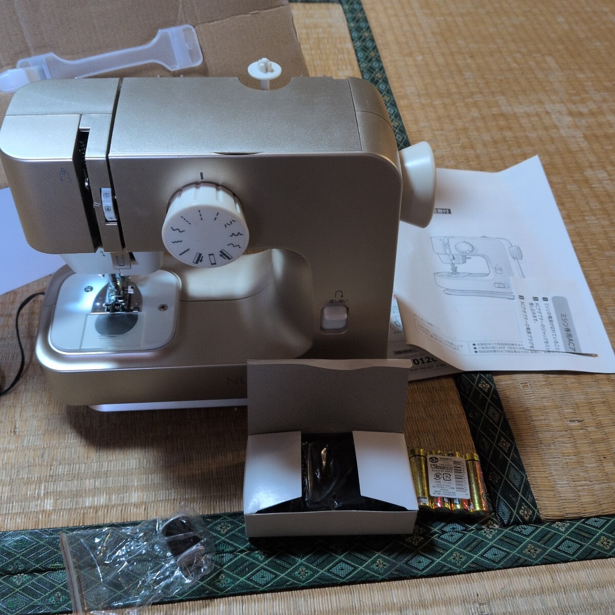 ヌエッタ　電動ミシン ゴールド　ショップジャパン