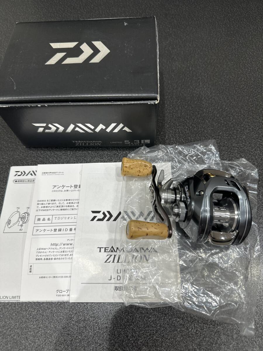 ダイワ TDジリオン リミテッド 5.3L Jドリーム 左 DAIWA TD ZILLION LTD LIMITED J-DREAM 　美品　旧コルクノブ付き