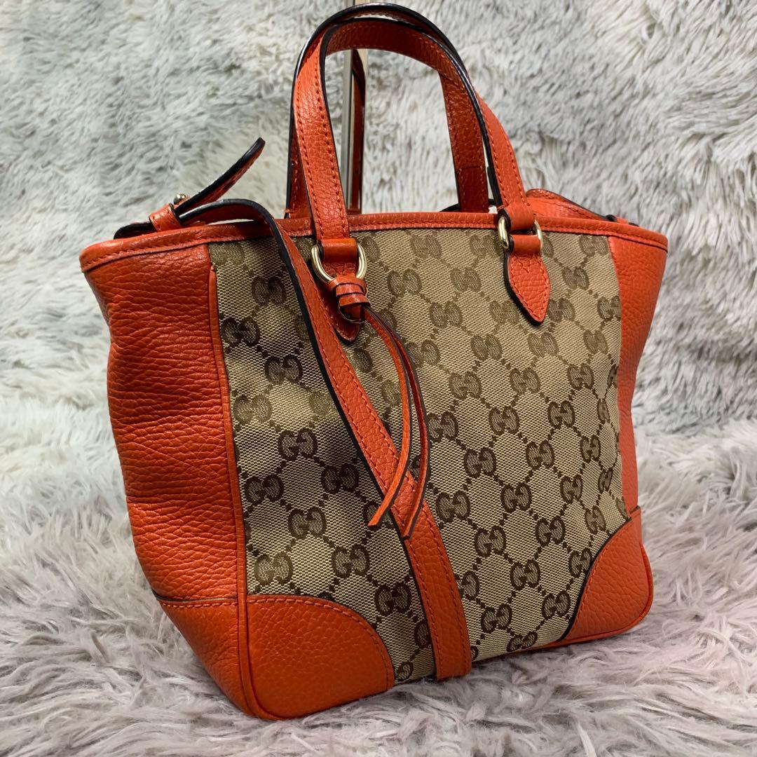 美品 GUCCI グッチ インターロッキング 2way ハンドバッグ ショルダーバッグ GG キャンバス 斜めがけ 肩掛け タッセル レディース