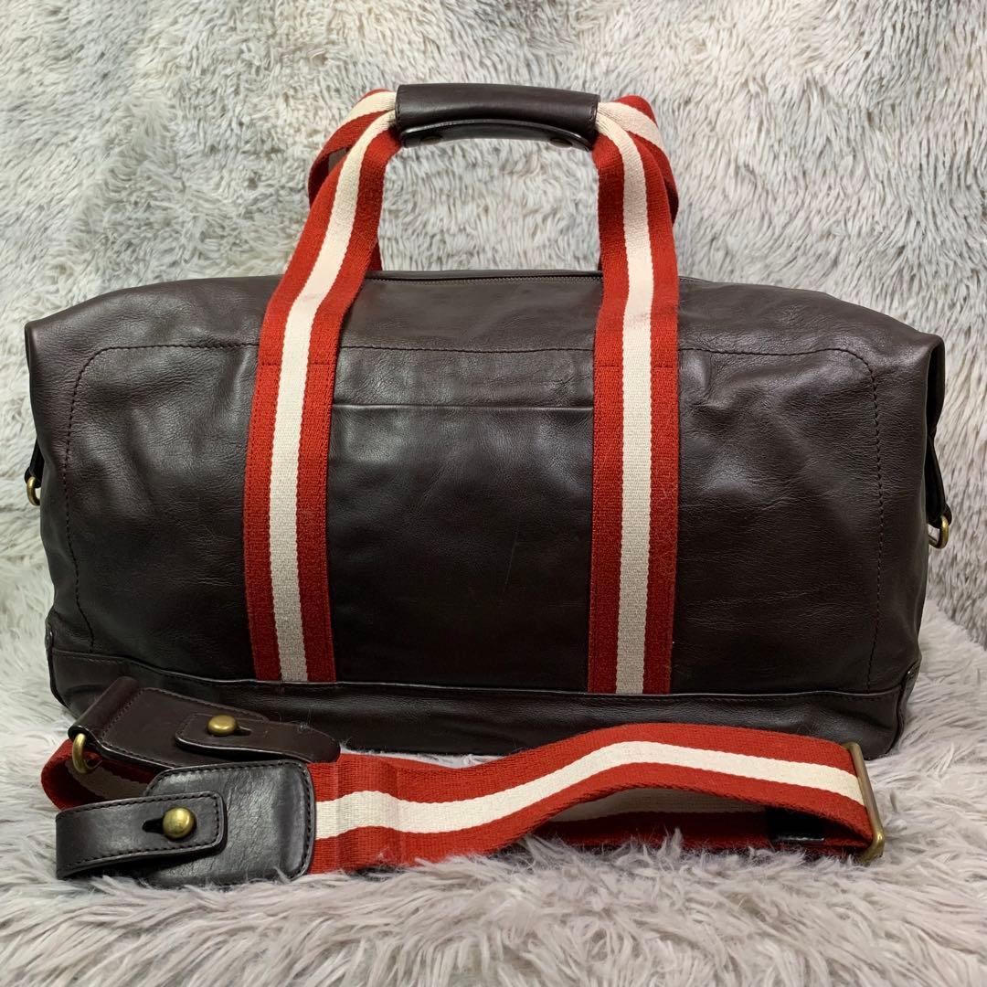 美品 BALLY バリー ボストンバッグ 2way ショルダーバッグ 大容量 トレスポ トレインスポッティング 斜め掛け 肩掛け 旅行 出張 メンズ
