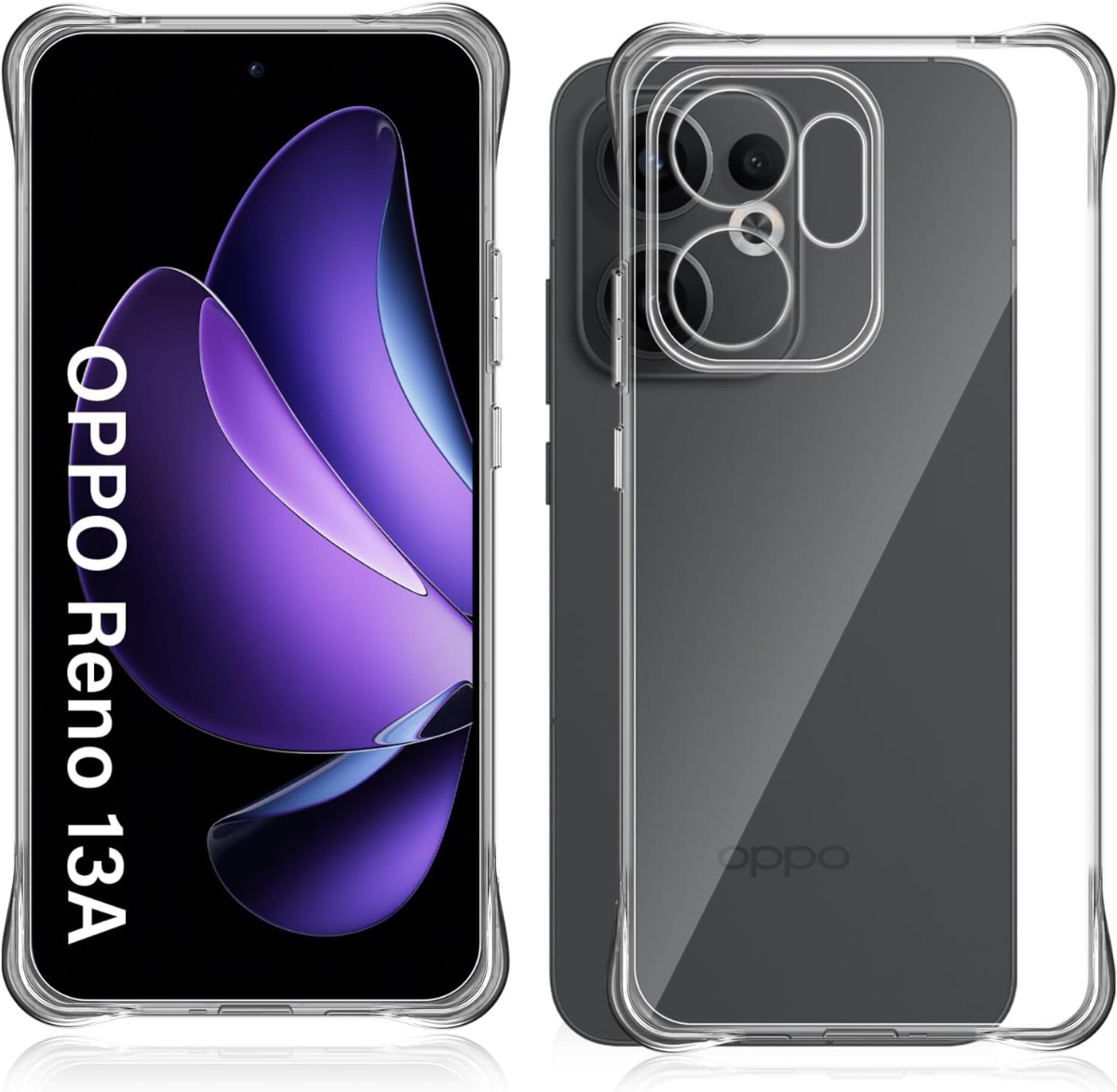 OPPO Reno13A スマホケース TPU スケルトン