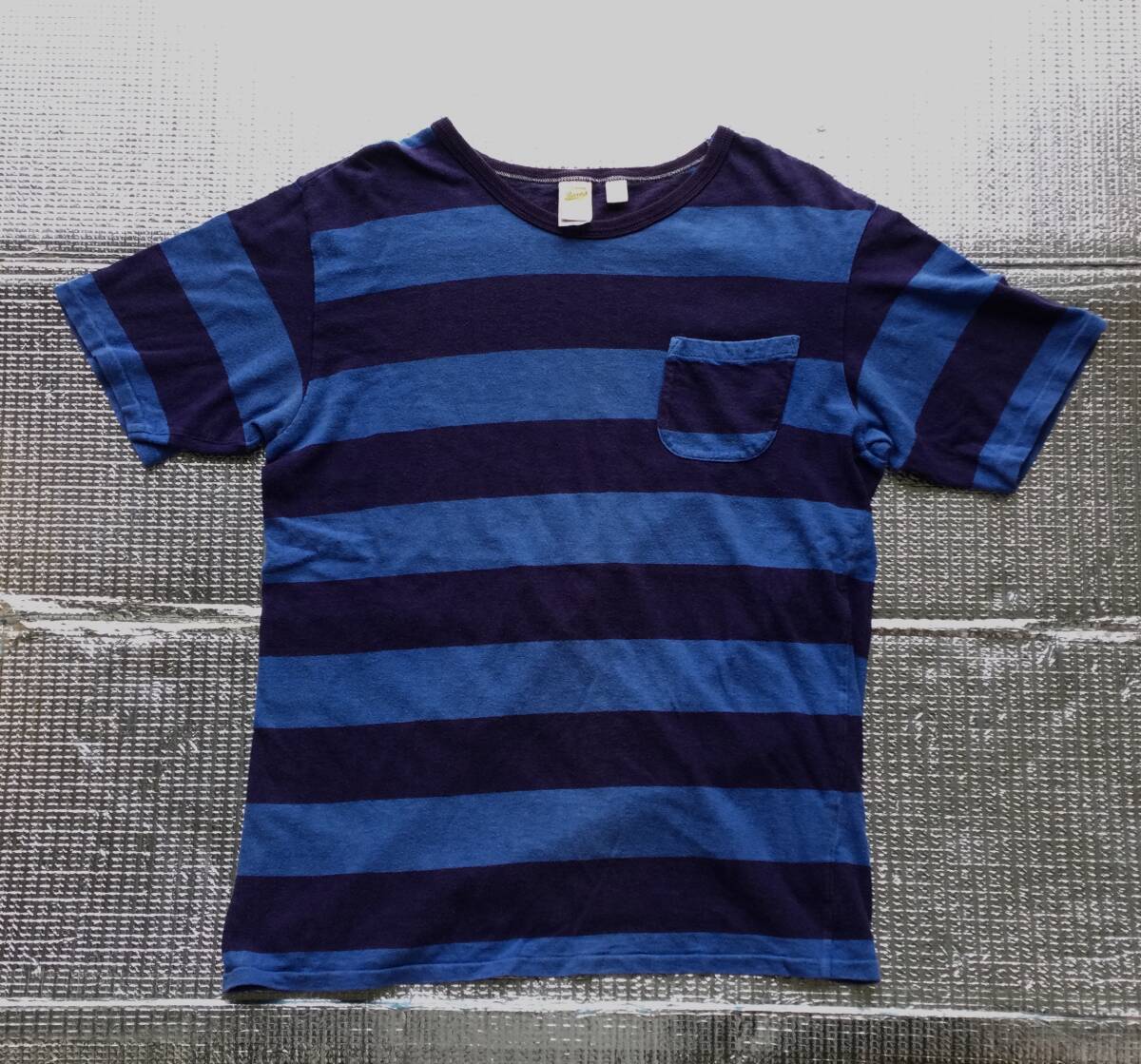 信頼の日本製【バーンズ★BARNS OUTFITTERS★プリズナー/ボーダー★胸ポケット付Ｔシャツ】アメカジ　囚人　ハーレーショベル　バイカー　