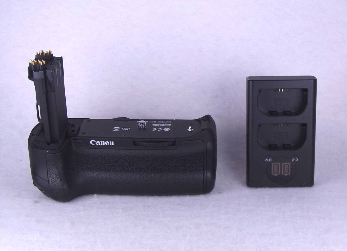 キヤノン Canon バッテリーグリップ BG-E16/デュアルチャージャー DL-LPE6 互換充電器(LP-E6、LP-E6N用)
